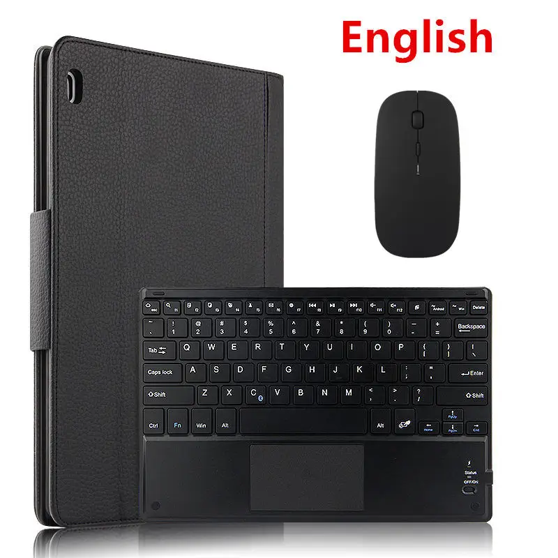 Чехол для lenovo Tab 4, 10, TB-X304L, TB-X304F, N, 10,1 дюймов, защитный чехол, Блютуз, клавиатура, протектор, кожа, ПУ, планшет, Tab4, 10, чехол s - Цвет: black mouse English