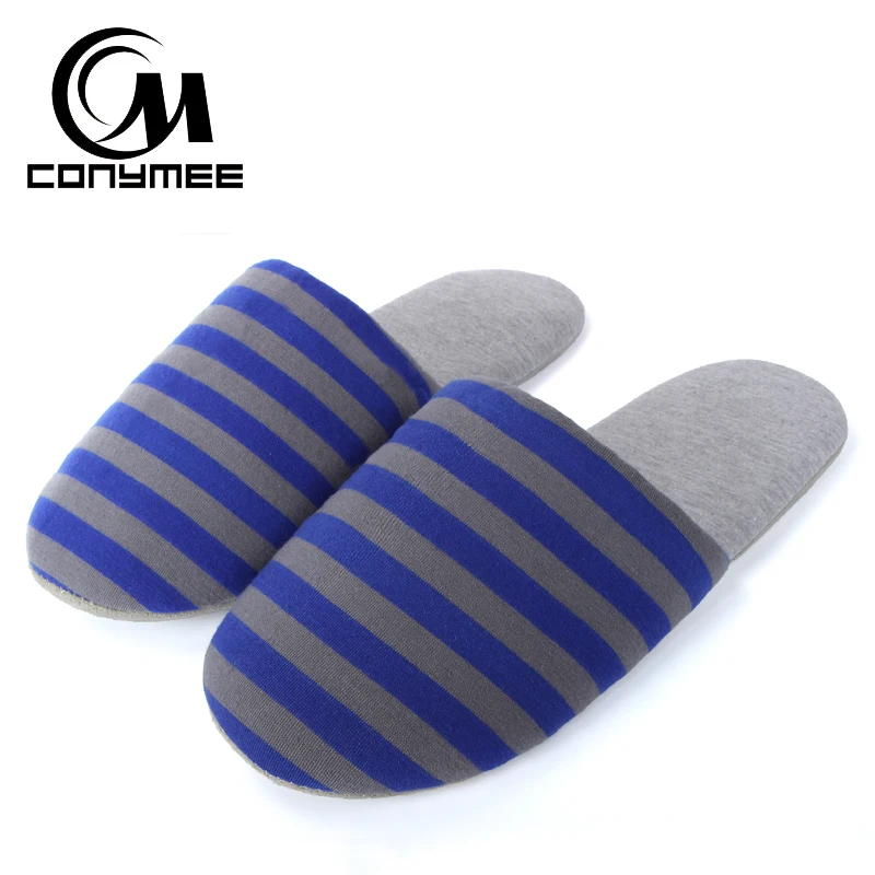 CONYMEE/Женская обувь модные домашние тапочки в полоску Pantufa для мужчин и женщин
