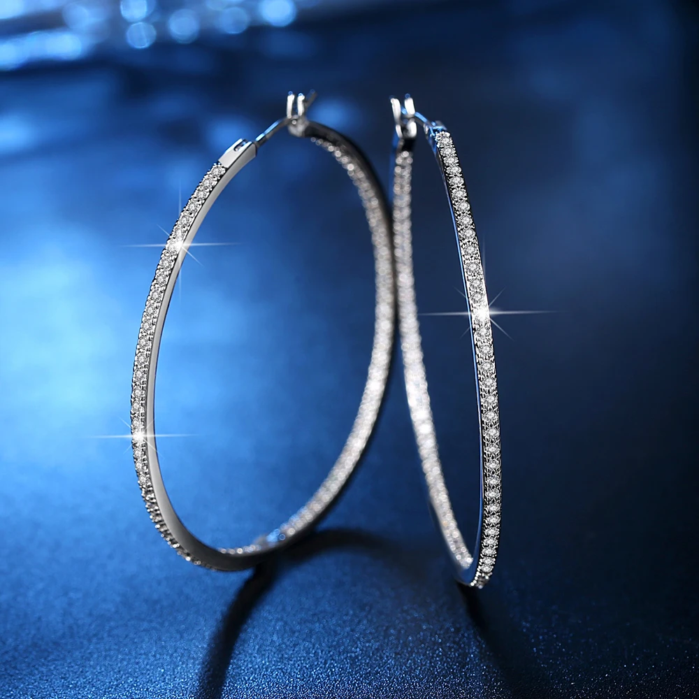 Fashion Jewelry Luxury Sliver Earring for women Geometric simple silver Plated earrings RPXJRPVF | Украшения и аксессуары
