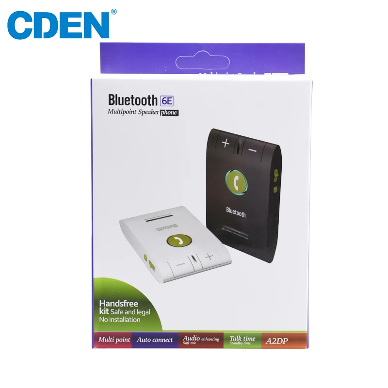 Автомобильный динамик bluetooth FM передатчик Громкая связь MP3 аудио адаптер, автомобильный набор свободные руки, Поддержка соединяет два телефона воспроизведение музыки с помощью CDEN