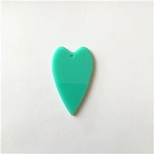 Turquoise Новое поступление! 38x23mm100pcs/лот Акриловые подвески в форме сердца для серьги-гвоздики/серьги аксессуары/детали для серег DIY - Цвет: Turquoise