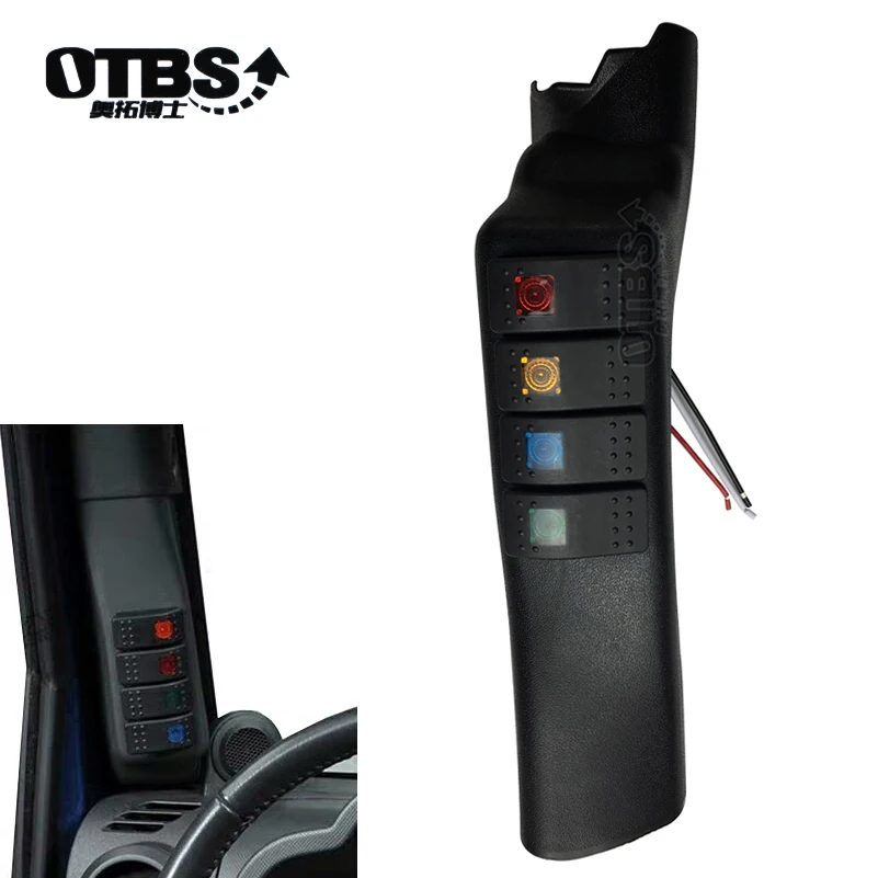 OTBS Left side A-Pillar Switch Pod Panel 4 Rocker Switches Kit for Jeep For Wrangler JK JKU 2007-2016 | Автомобили и мотоциклы