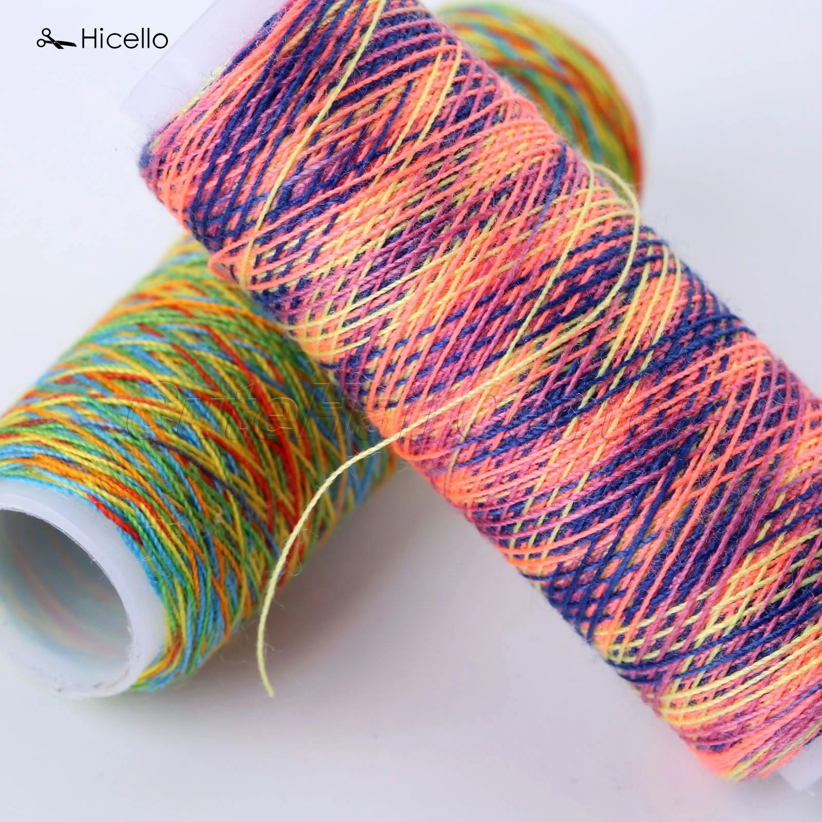 Швейная нить Hicello 5 цветов ручная вышивка радужная цветная швейная домашняя