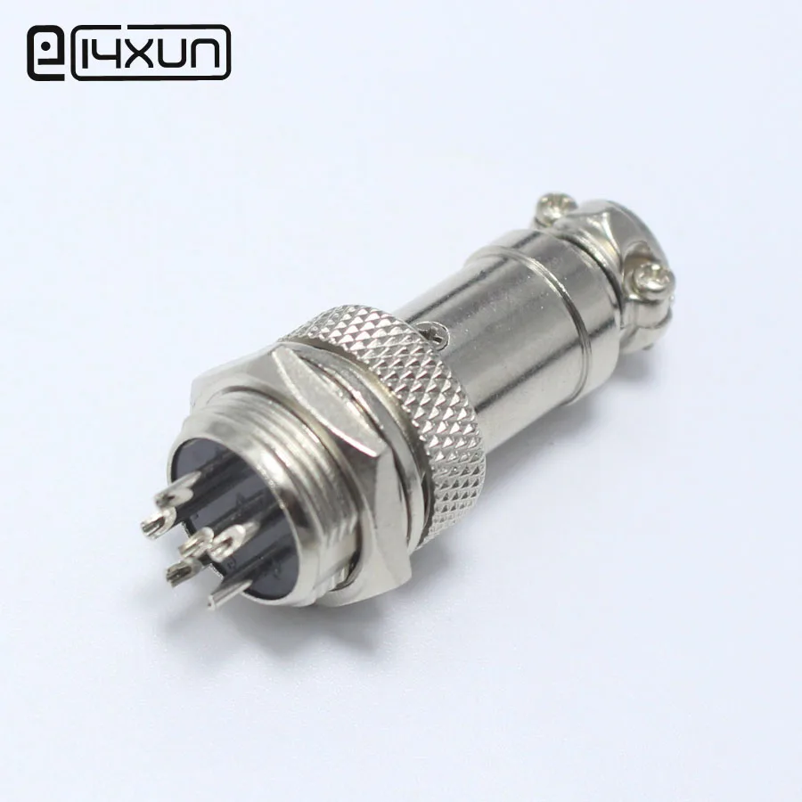 1 комплект GX16 6P Авиационная вилка 16 мм 6Pin штекер Женский разъем аудио провод