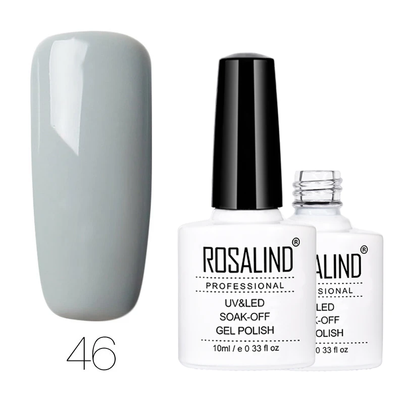 46 ROSALIND Гель-лак 1 шт. УФ-лак для ногтей Nagellak полуперманентный впитывающий Гель-лак для маникюра Гибридный Гвоздь Грунтовка Гель-лак для ногтей - Цвет: 46