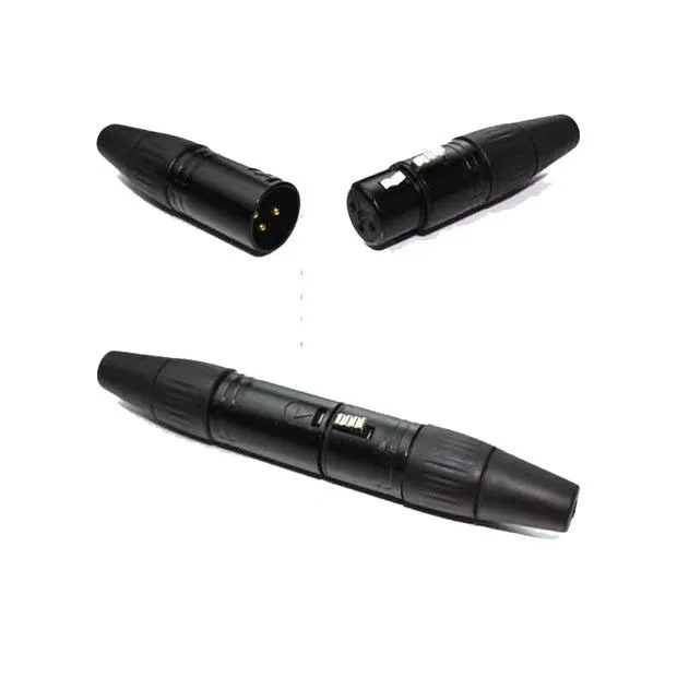 

1Set 3 pin XLR Audio Cable Connector MIC Gold Plated (Plug+ Female Jack ) ADAPTER
