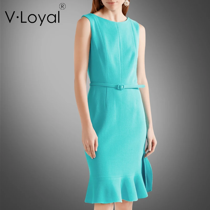 Новая летняя мода длинное платье в форме листа лотоса приталенное без рукавов|dress