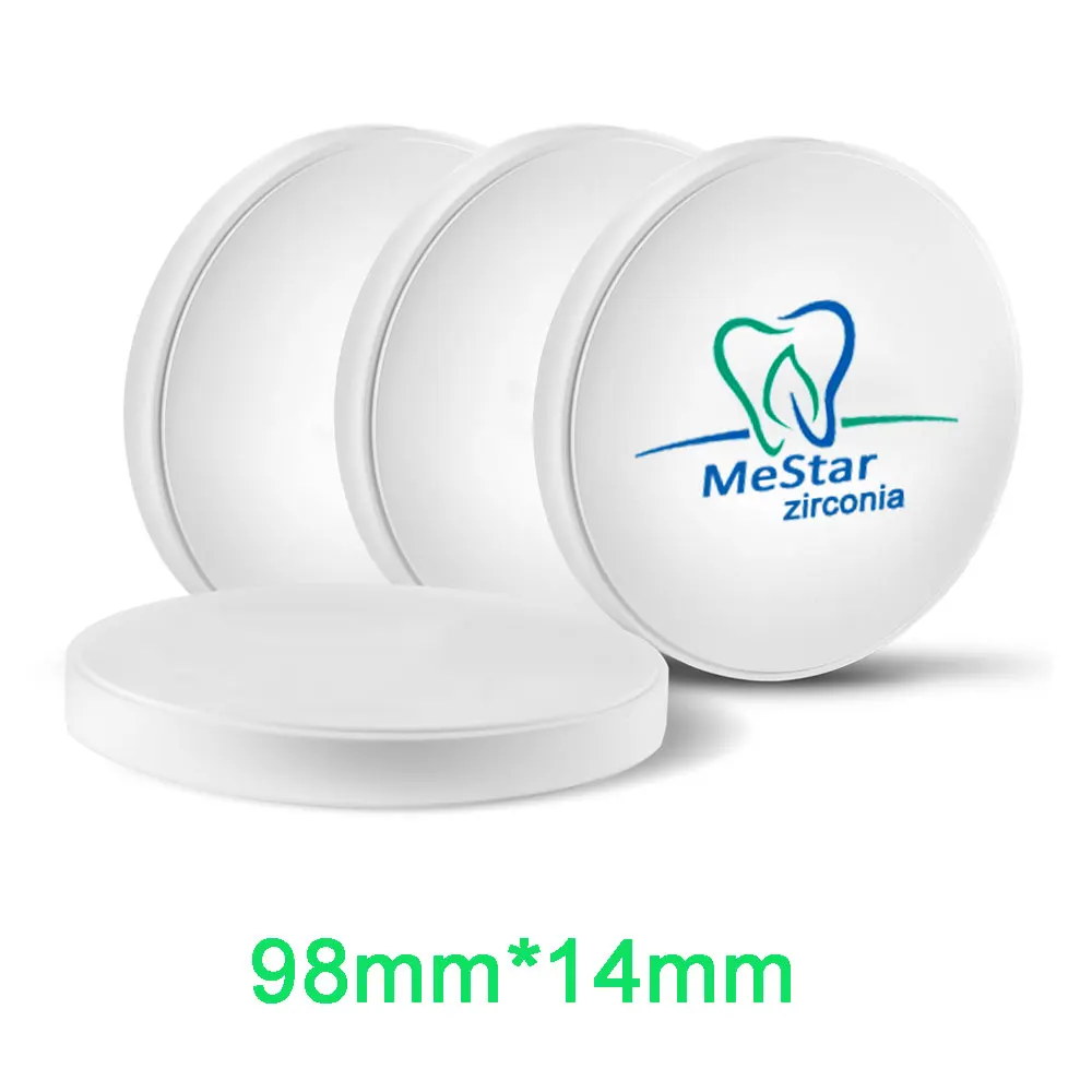 OD98mm*14mm Zirconia Discs for Dental labs CADCAM Compatible with Open System, VHF,  Wieland, Imes-Icore, Roland etc