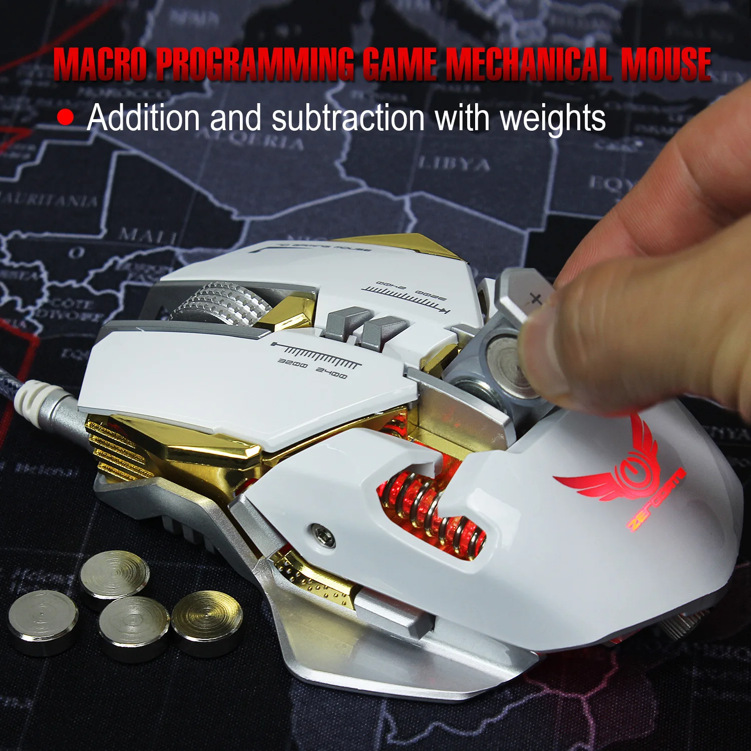 Профессиональная игровая Механическая мышь Mause RGB 3200DPI 7 кнопок проводная USB|mechanical
