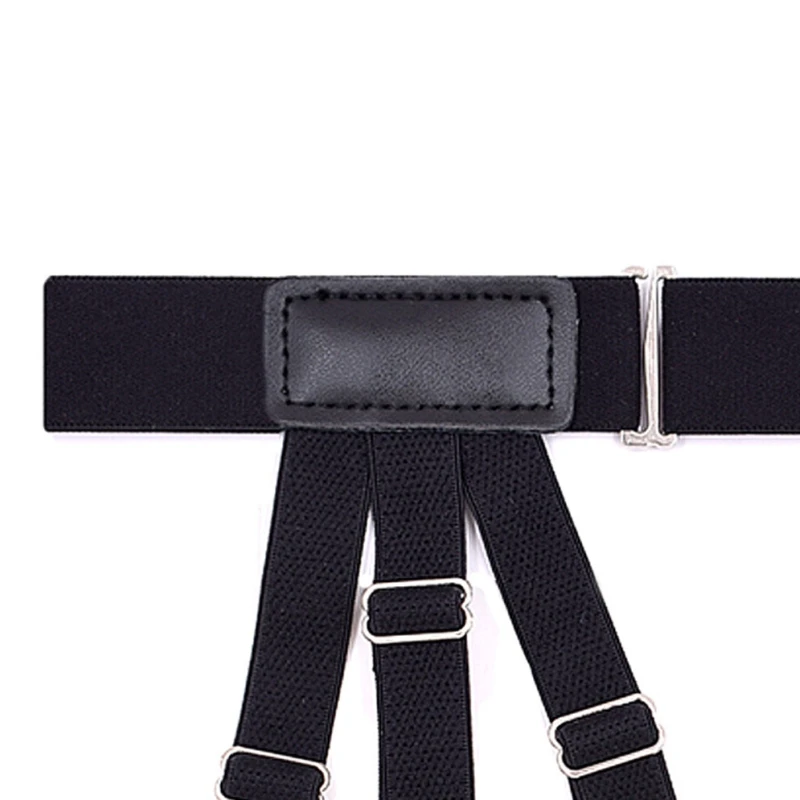 

2Pcs/Set Elastic Leg Suspenders Shirt Stays Holder Straps Metal Locking Clamps W20