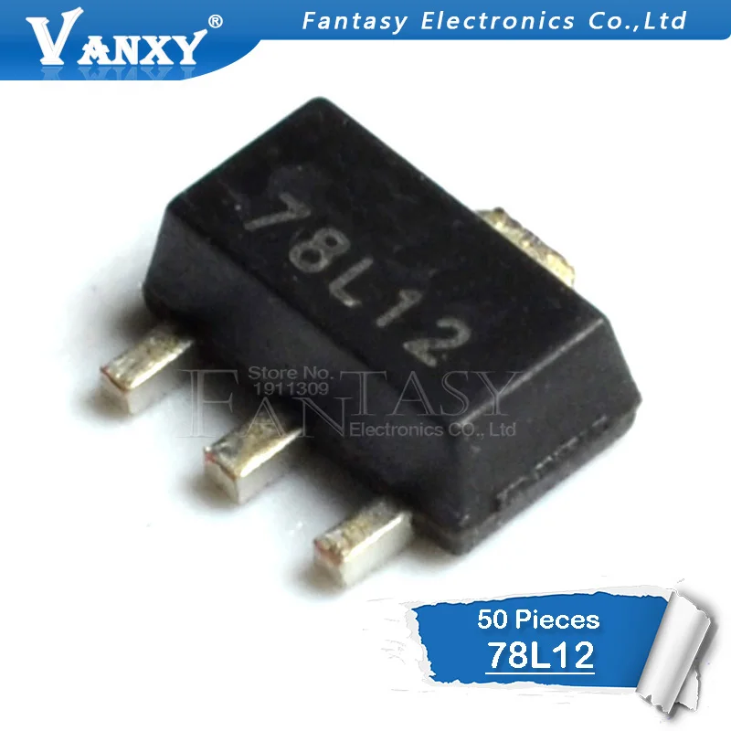 50 шт. 78L12 СОТ 89 SMD 12В SOT89 сот три терминала регулятора|smd 12v|regulator 12vsmd regulator |