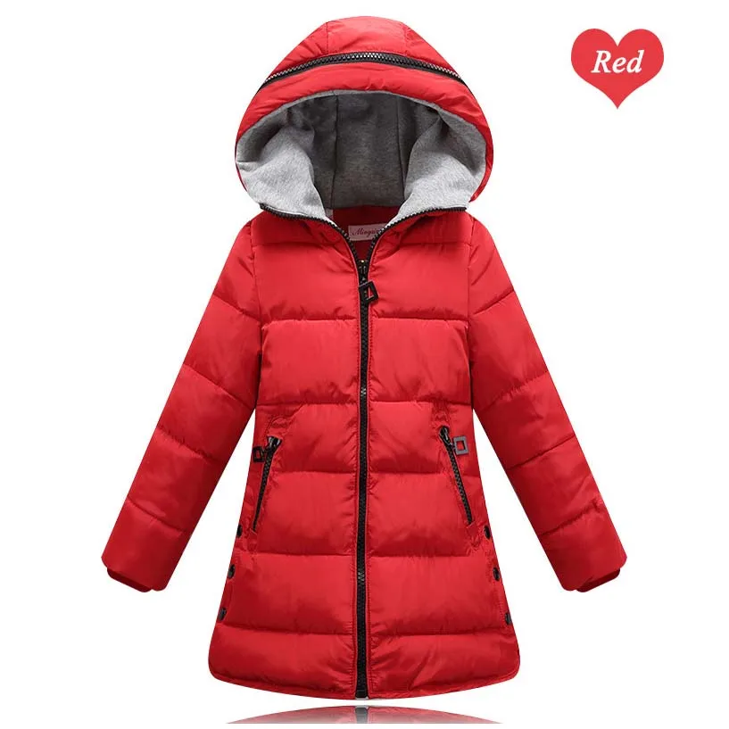 2017 г. Модная детская парка с подкладкой для больших девочек теплая хлопковая
