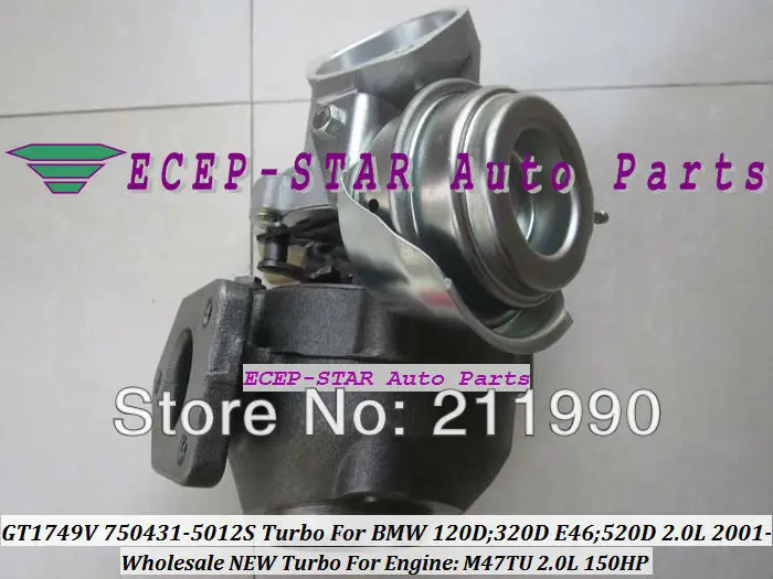 GT1749V 750431 5012S 5009S 7794144E03 7794144E09 7787626 Turbo для BMW 120D 320D E46 520D Compact M47TU 2.0L 150HP|turbo flange|turbine