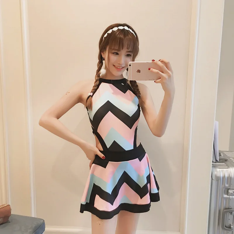 Новинка года цветочный одна деталь плавание костюм ming для женщин Maillot De Bain Femme пляжные платье боди ванный Комплект Одежда