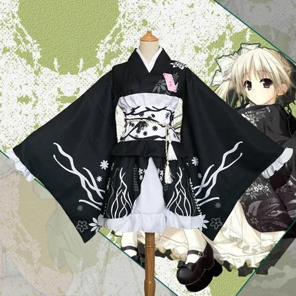 Японское платье-кимоно для девочек маскарадный костюм kasugano Sora костюмы Лолиты