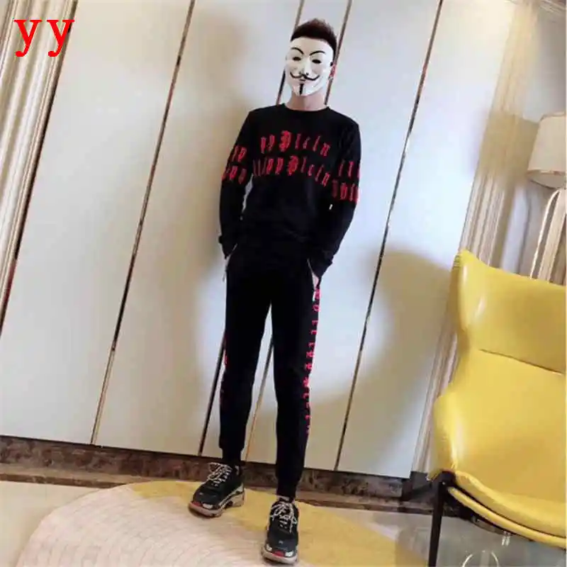 F. N. JACK модный мужской повседневный спортивный костюм комплект удобная
