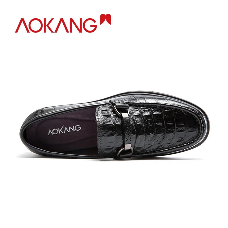 AOKANG/Новое поступление Мужские модельные туфли Лоферы из натуральной кожи
