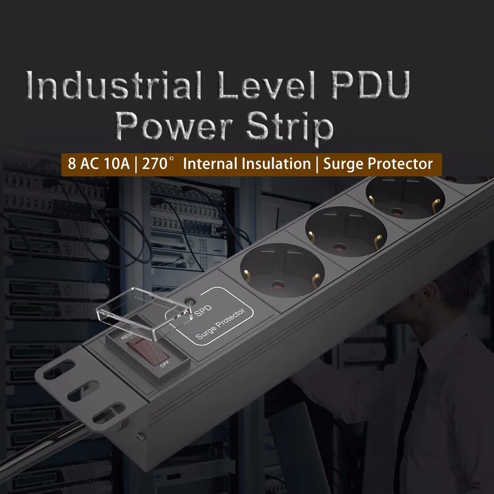 Промышленная силовая лента ORICO PDU 8 AC 10A защита от перенапряжения удлинительная