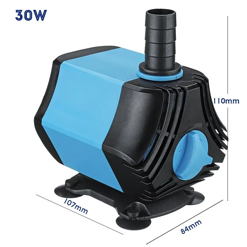 30W 10/20 Вт, 30 Вт/40/50/60 W 650-3500L/H ультра-тихий погружной водяной насос фильтр Средний аквариум для рыбок фонтан аквариумных резервуарах высокого подъема EU Plug 220V - Цвет: 30W