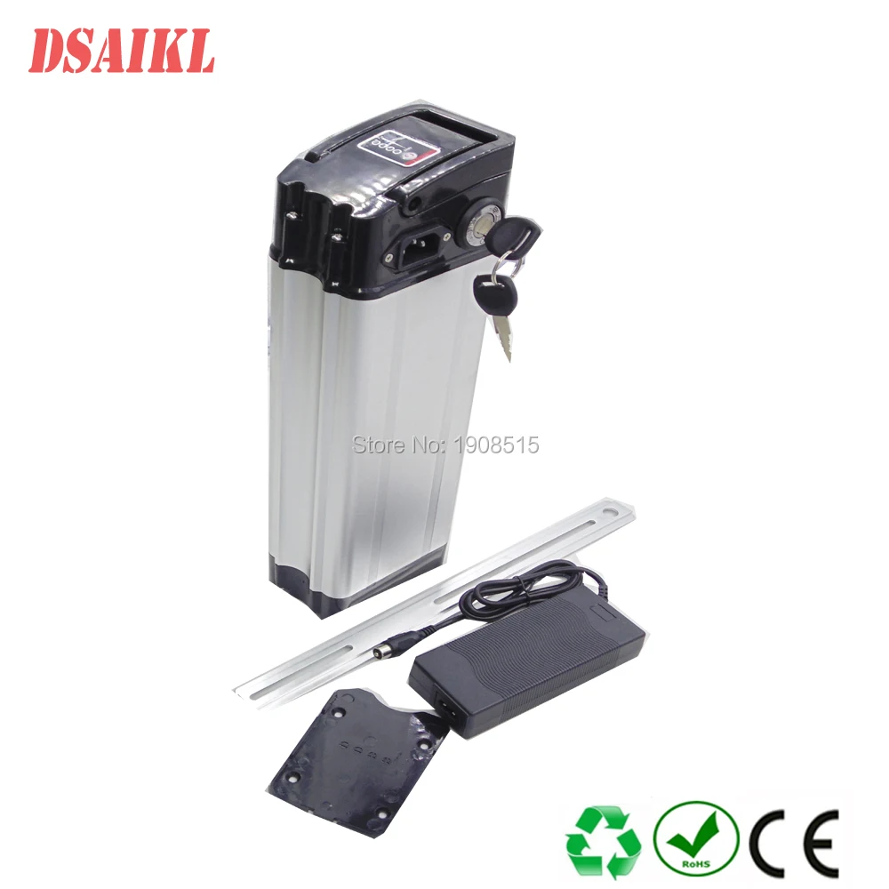 Фара для электровелосипеда в батарейный блок 36V 8Ah 10Ah 12Ah 15Ah 250W 500 Вт серебряные рыбы литий-ионная аккумуляторная батарея