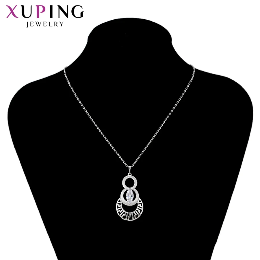 Xuping романтические круглые обручальные ювелирные наборы из 2 частей с