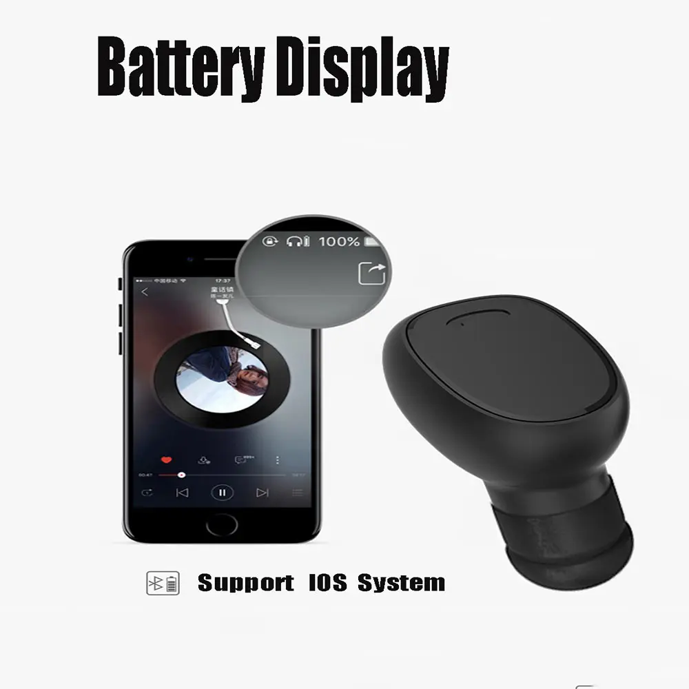 Mini Earbuds Bluetooth Wireless Earphones With Mic Earphone Handfree Sports Headset Gaming | Электроника