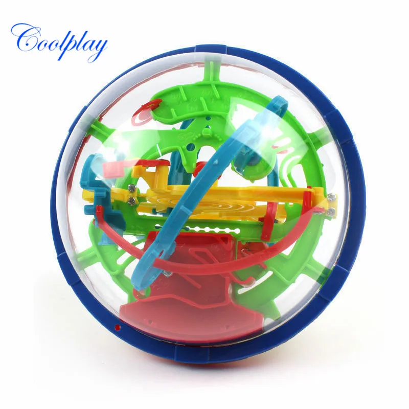 

100 шаг 3D головоломки мяч Магия интеллект шар лабиринт Сфера Глобус игрушки сложных барьеров игры Баланс Обучение мозг тестер
