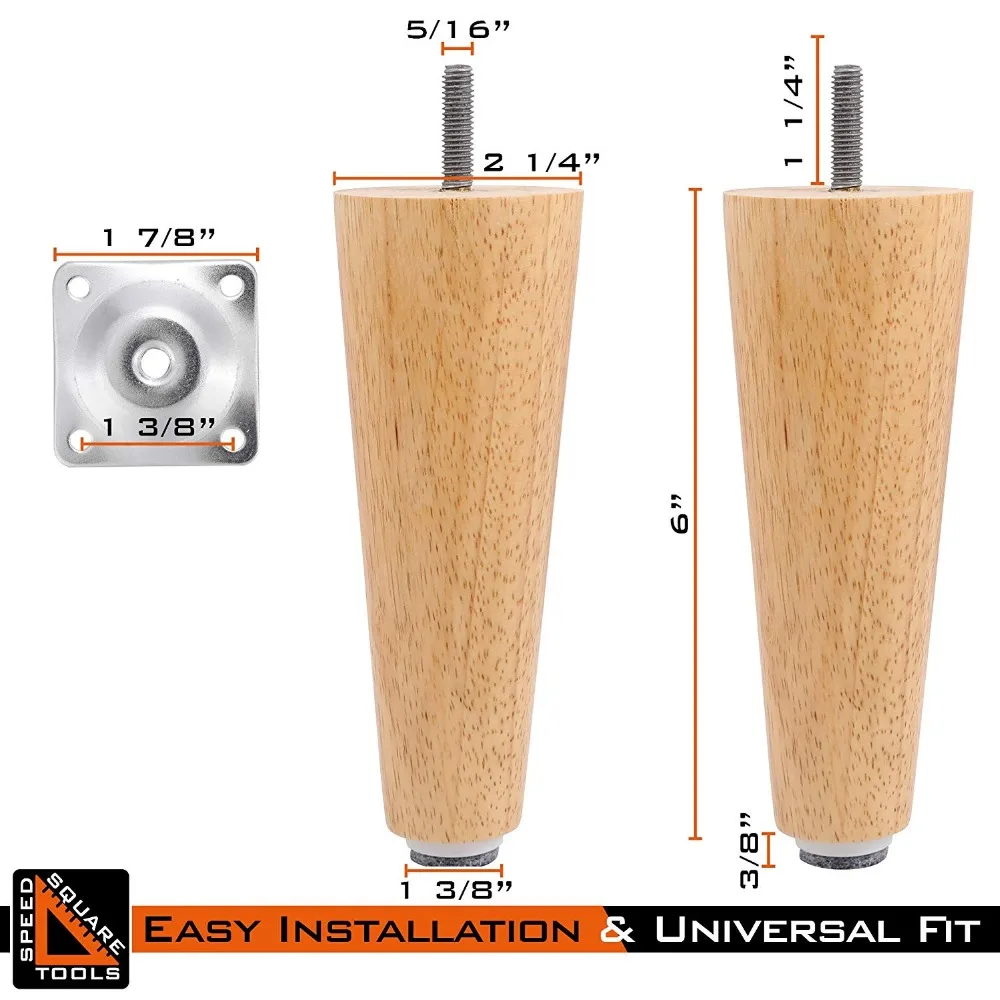 Твердые деревянные ножки для мебели Hack дивана кровати журнального столика дома и