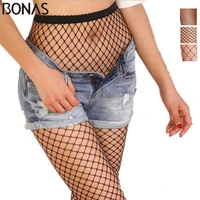 bonas women 20d fishnet tights small middle big mesh fishnet sexy pantyhose lady black nylon breathable stockings hollow female