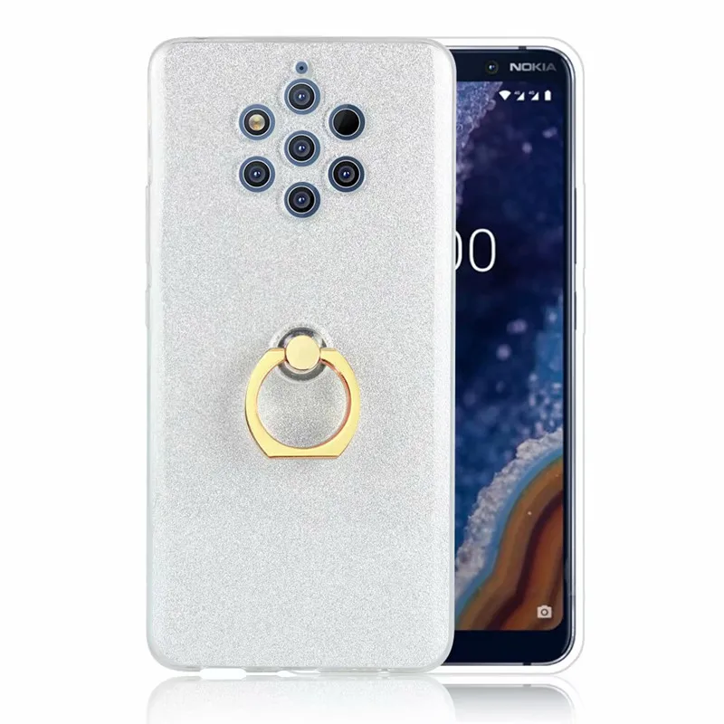 Ainike 2 в 1 блестящая наклейка для телефона Nokia 6 7 Plus 8 nokia 9 X7 X6 мягкий чехол ClearTPU с