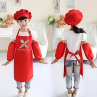 kids drawing apron chef cute childrens cooking baking class antifouling art painting clothes logo print