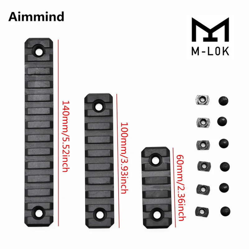 

High Quality 5-9-13-Slots M LOK Rail Base Segment Handguard Section Aircraft Grade Aluminum Picatinny Weaver for Hunting