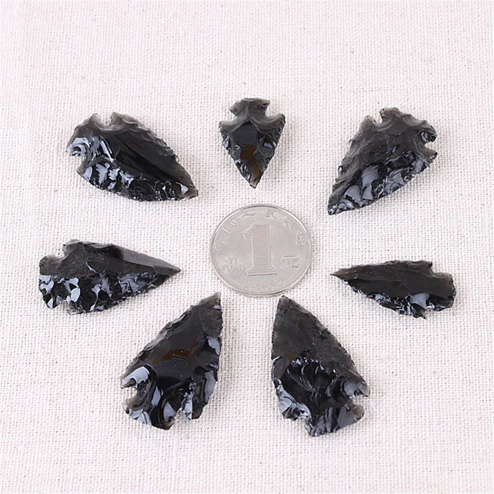 Мужские необработанные Самоцветы черный обсидиан подвески подвеска для