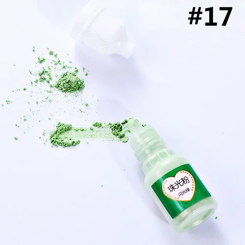 17 5 мл перламутровый пигментный порошок MICA Радуга УФ эпоксидная смола для DIY изготовления ювелирных изделий 24 цвета для изготовления ювелирных изделий Аксессуары для ювелирных изделий - Цвет: 17