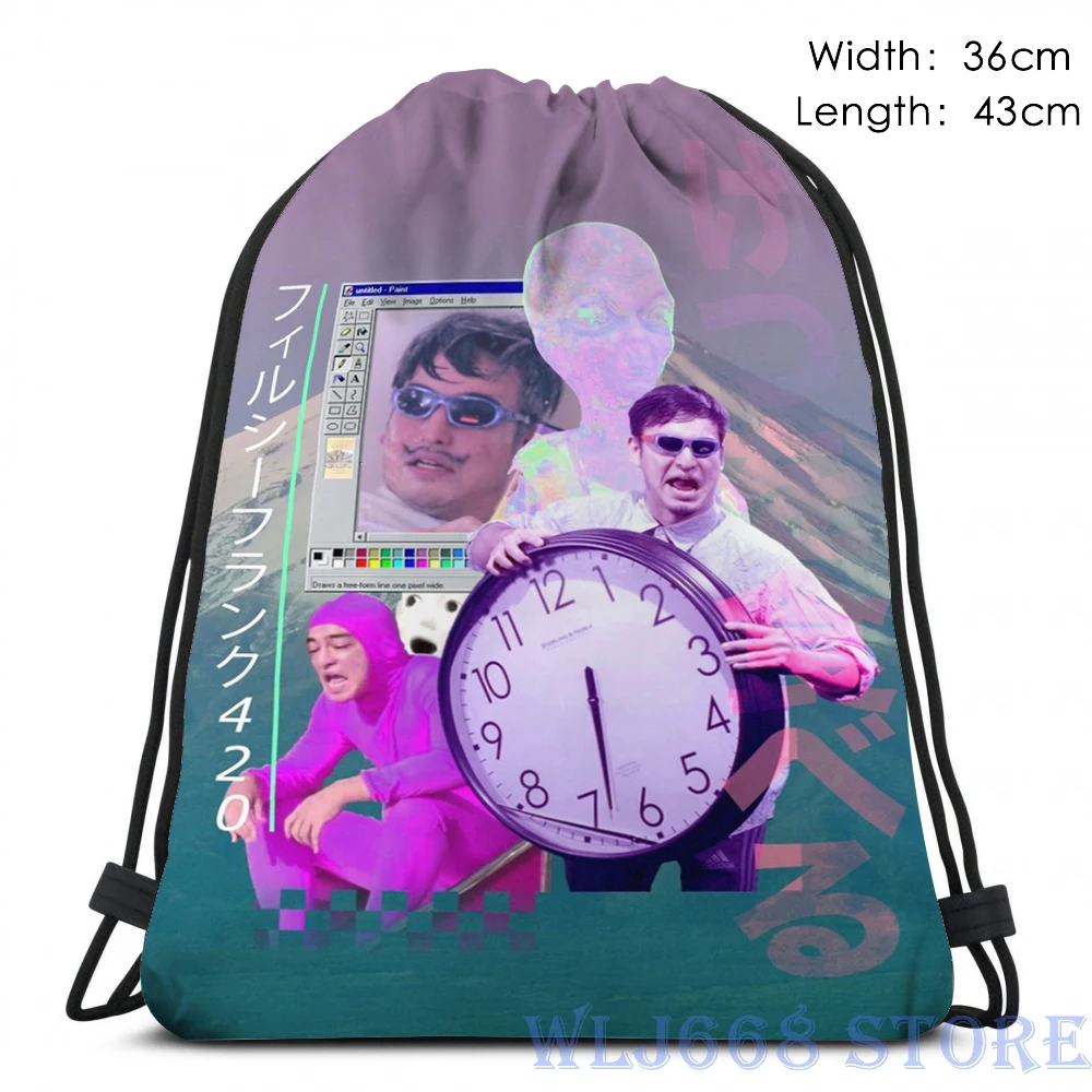 Сумка через плечо с забавным графическим принтом Женский грязный рюкзак на одно