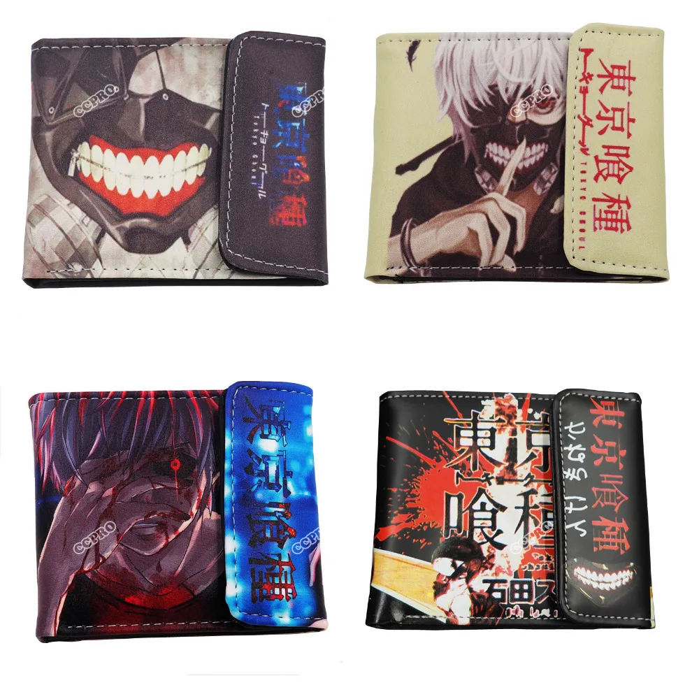 Короткий кошелек из искусственной кожи с японским аниме Токийский Гуль канеки