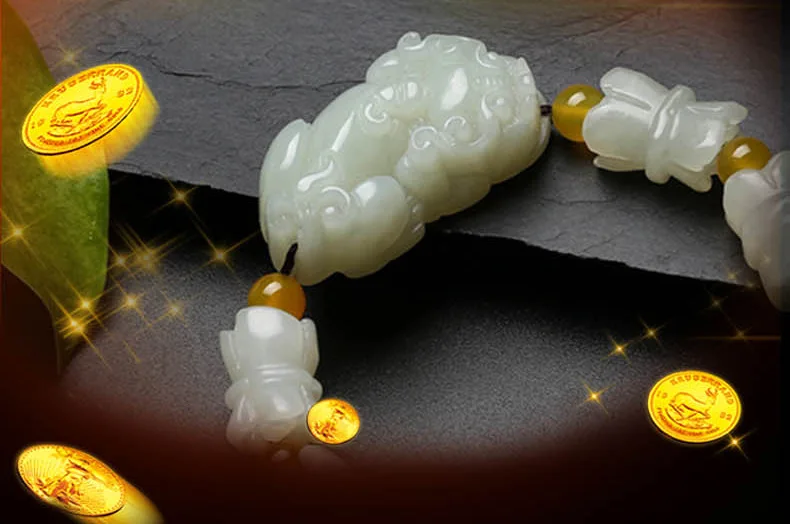 

Natural and wild jade agate Unicorn bracelet and Tian Yu lotus, the red Onyx Huang Yu men and women