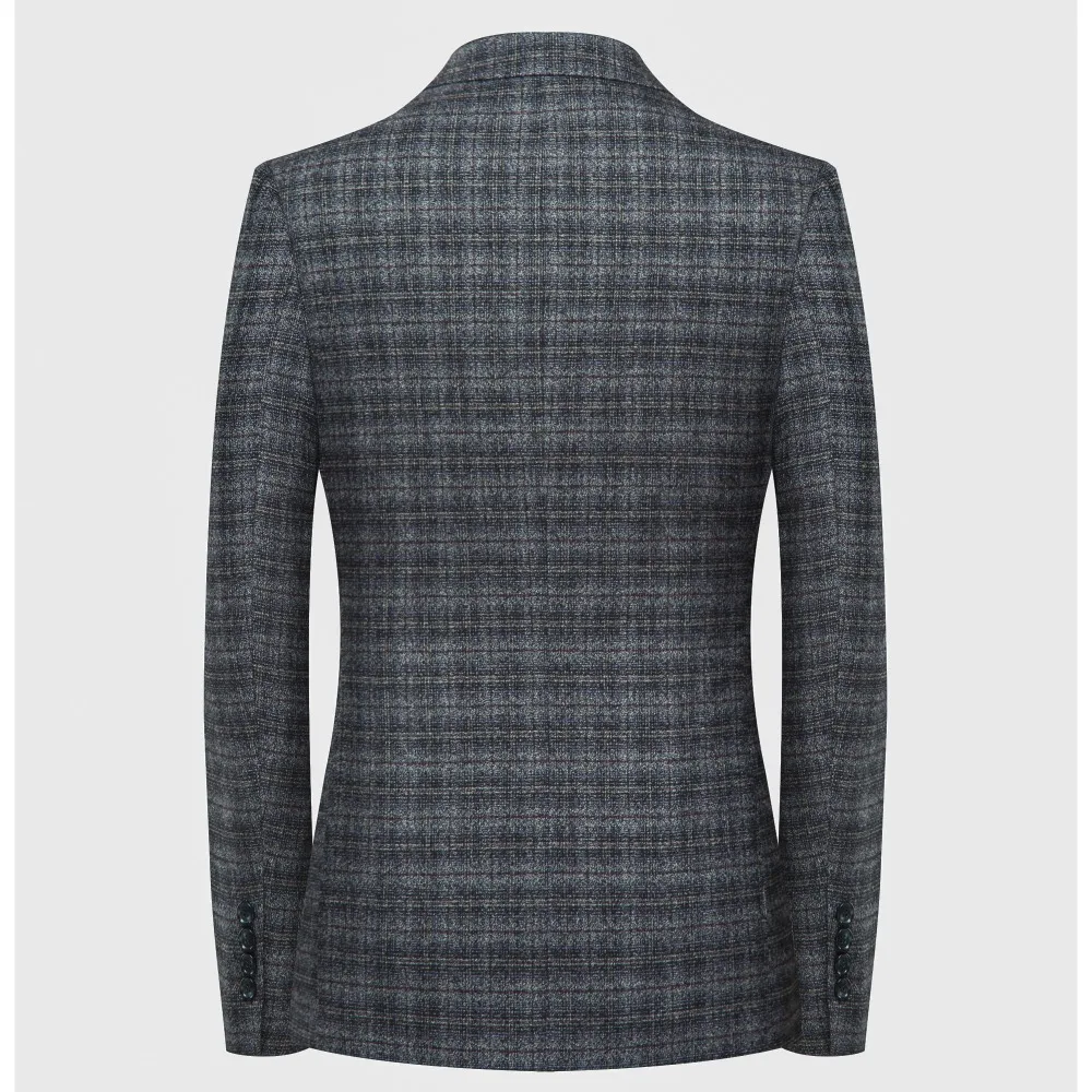 Элегантный пиджак Для мужчин Блейзер конструкции Твид пиджаки Slim Fit Повседневное