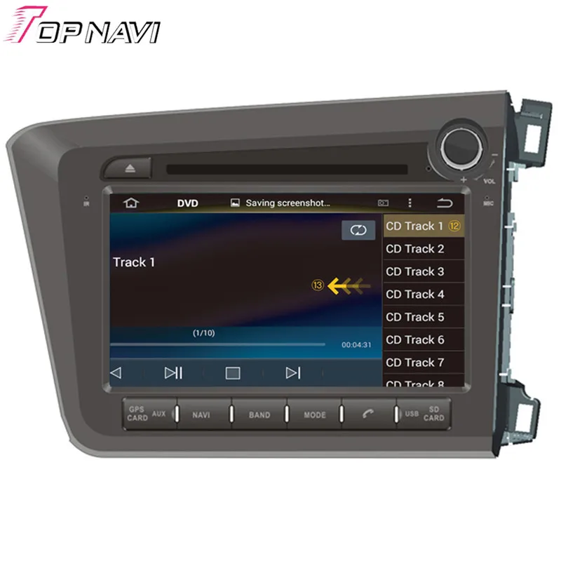 Автомобильный видеоплеер TOPNAVI 8 дюймов Восьмиядерный процессор 4 Гб ОЗУ Android 6 0