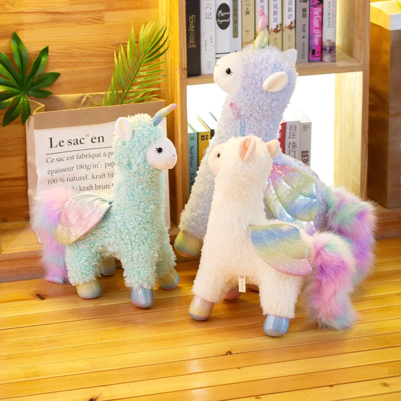1 шт. 60-30 см Kawaii Единорог Альпака плюшевые игрушки мягкие животные плюшевые игрушечные единороги мягкая игрушка для девочек и мальчиков детские подарки на день рождения