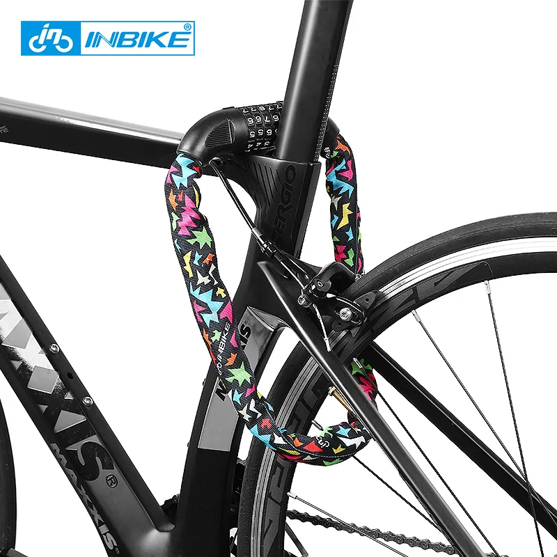 INBIKE велосипед цепи блокировки 0 8 m/1 5 m противоугонная система Велосипедные замки