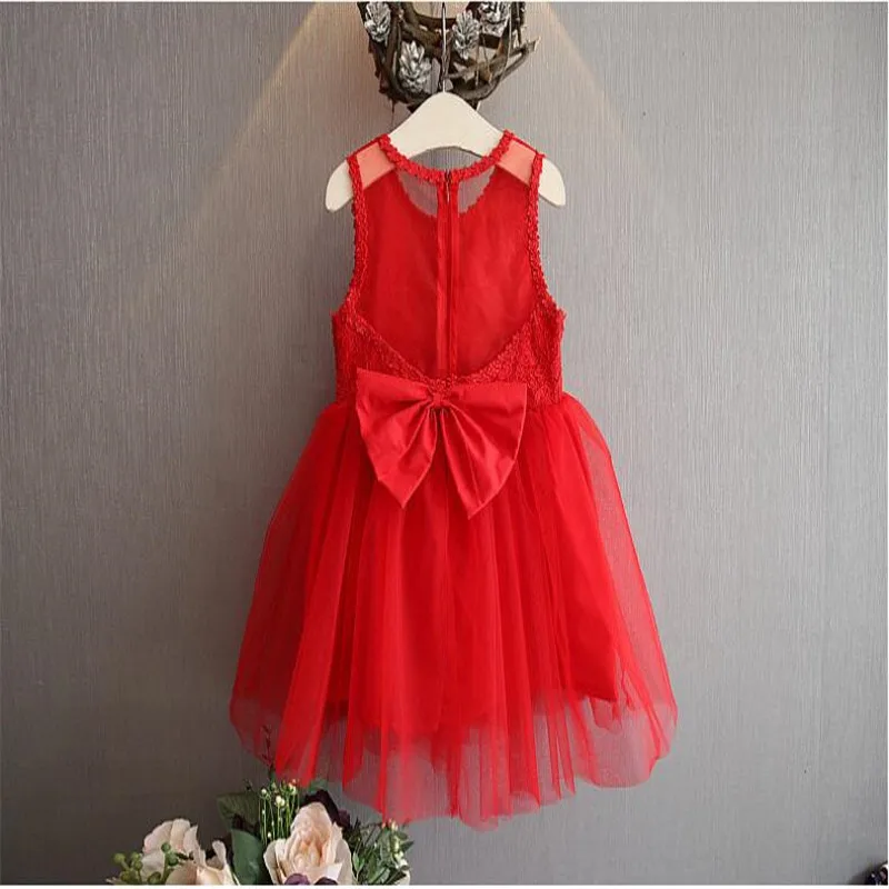 Кружевное платье с цветочным принтом для девочек элегантное детское подружки