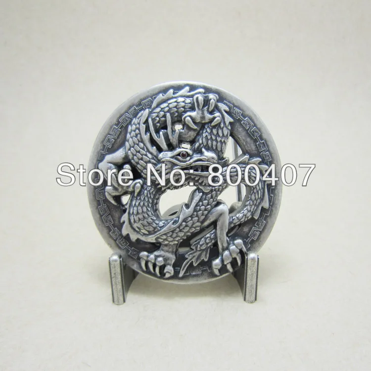 

Посеребренная Классическая Стразы Дракон ременная пряжка