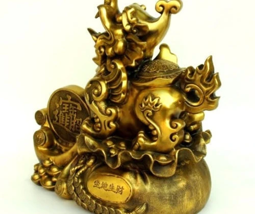Online China Sehr Schöne Messing Mythische Wilde Tier Pi Xiu Handwerk Dekorationen Statue