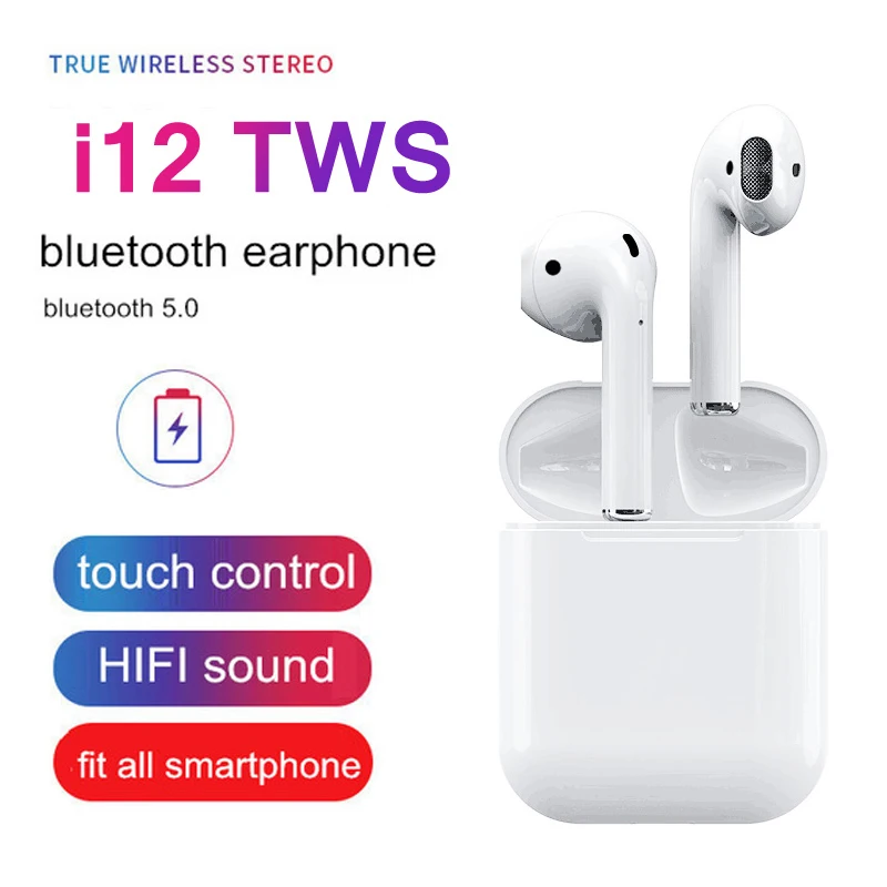 I12 TWS Bluetooth наушники мини pods беспроводной 5 0 3D объемный звук сенсорное управление