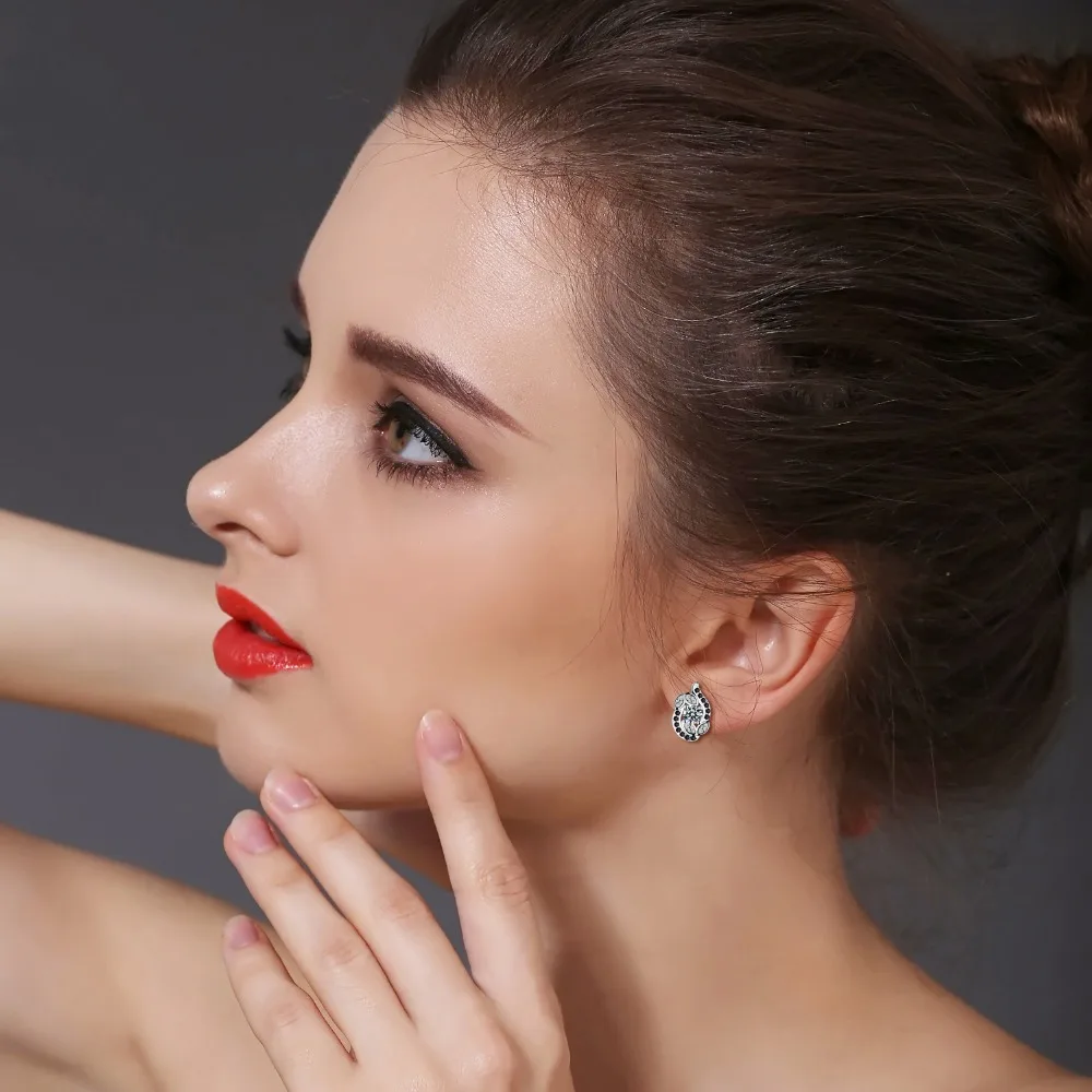 Женские серьги гвоздики из серебра 100% пробы T138|stud earrings|earrings forearrings for women |