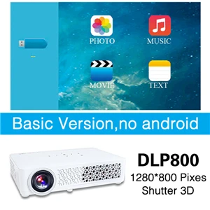 Poner Saund DLP мини-проектор портативный проектор Android затвор 3D wifi Bluetooth ручной домашний кинотеатр 1080p Proyector Dlp 800 Вт