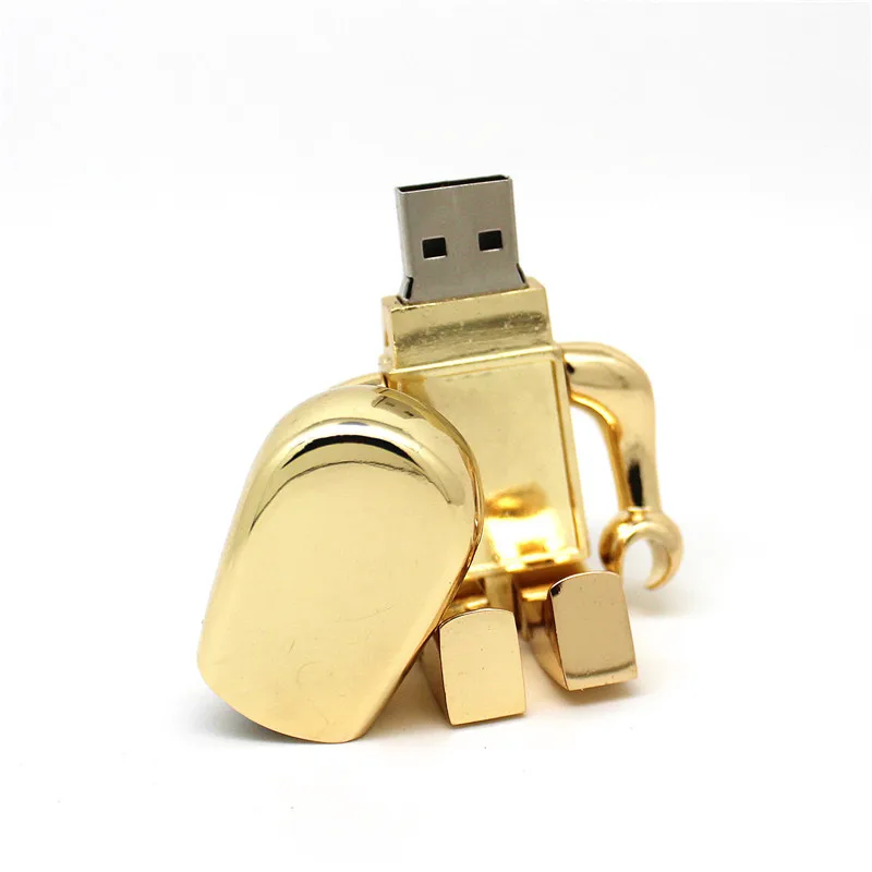 Металлический USB-флеш-накопитель в виде робота 64 ГБ/32 ГБ/16 ГБ/8 ГБ/4 ГБ | Компьютеры и