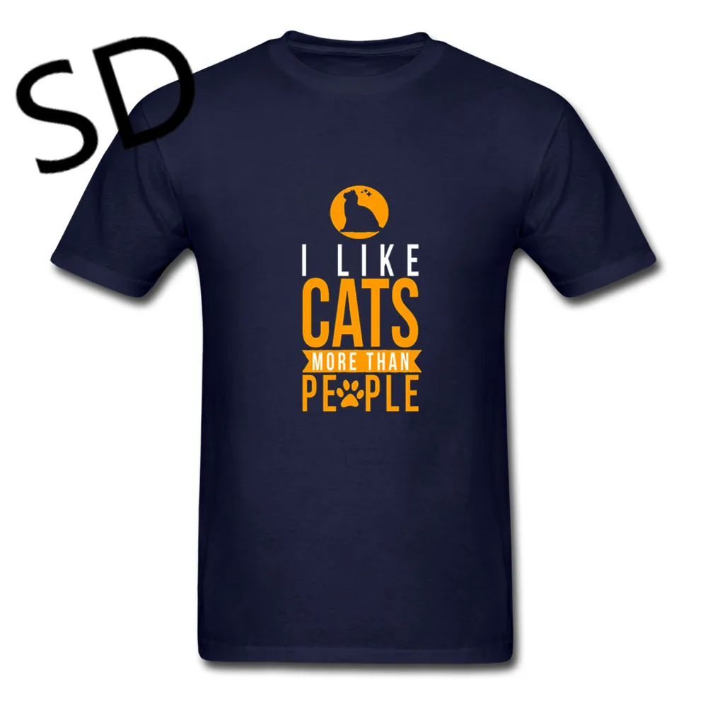 Дропшиппинг я люблю кошек больше чем людей Футболка Для мужчин забавная футболка