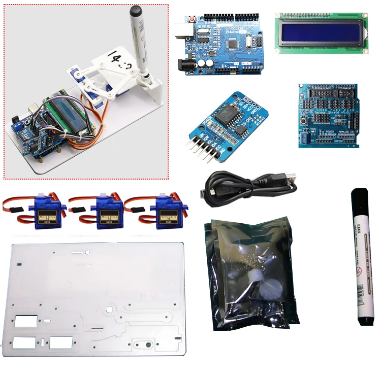 Plotclock манипулятор черчения и пишущий робот arduino наборы|Игровые фигурки